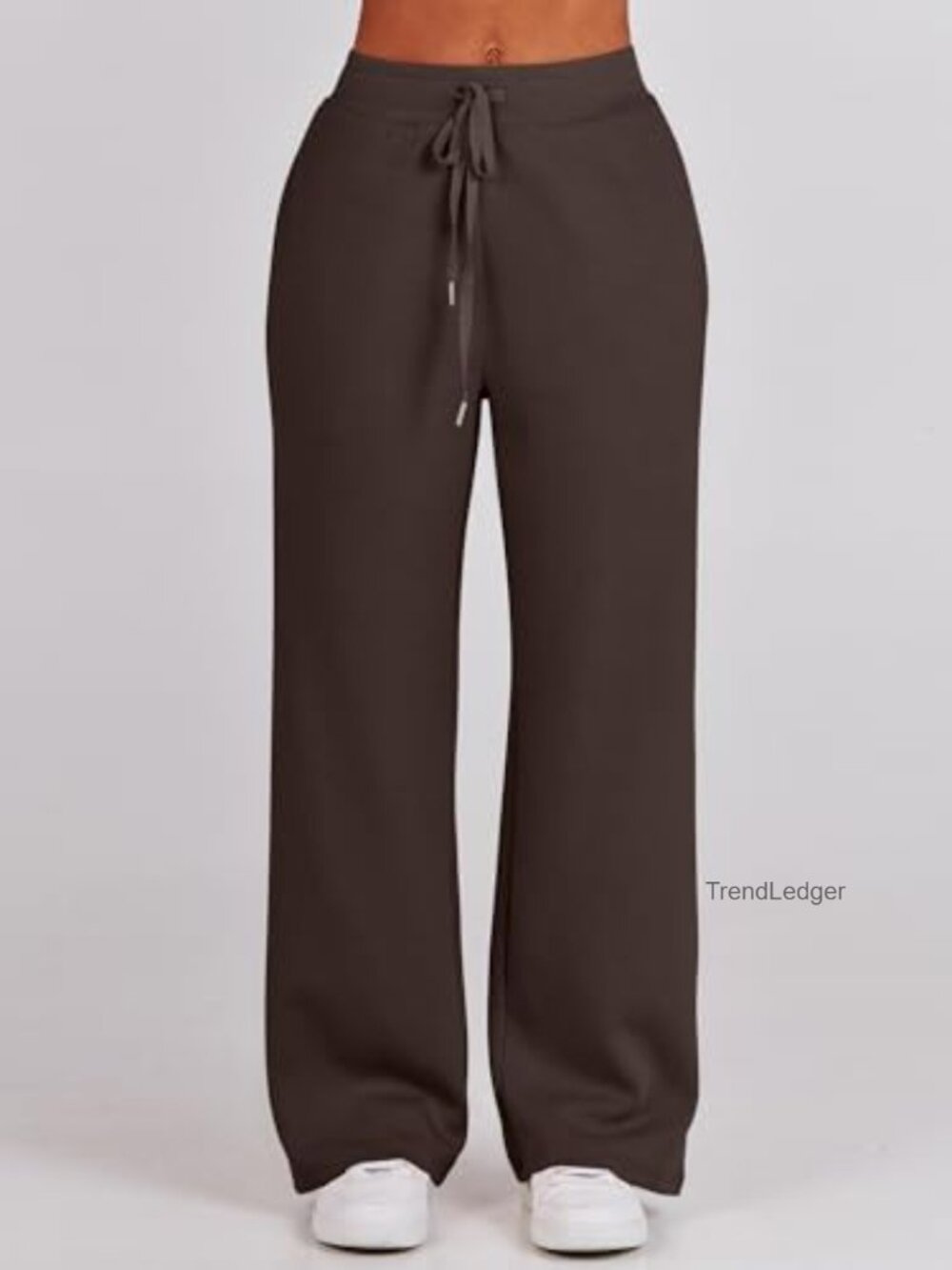 2 Piece Sweatsuit Set Half Zip Top & Wide Leg Pants - Picture 6 of 7